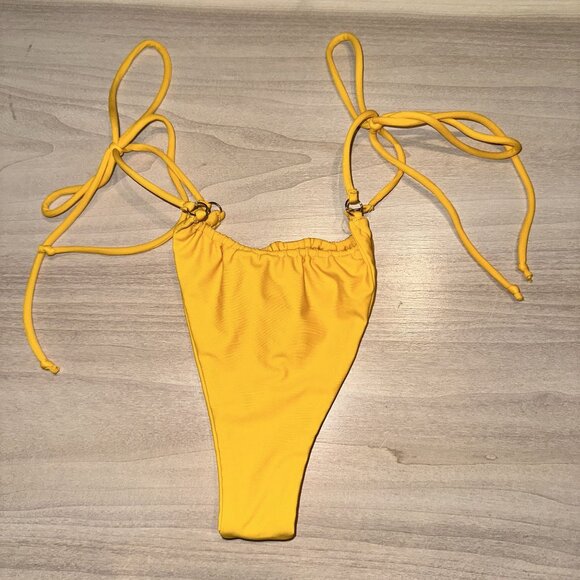 NWOT Away That Day Rio Orange String Swim Bikini Bottoms Women's X-Small/Small - Picture 5 of 6
